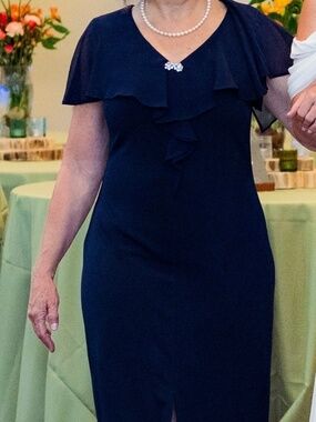 Navy mother of bride or groom dress 10 petite